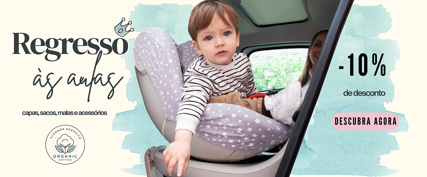 Capas e colchonetes para cadeira auto e carrinho de beb&eacute;